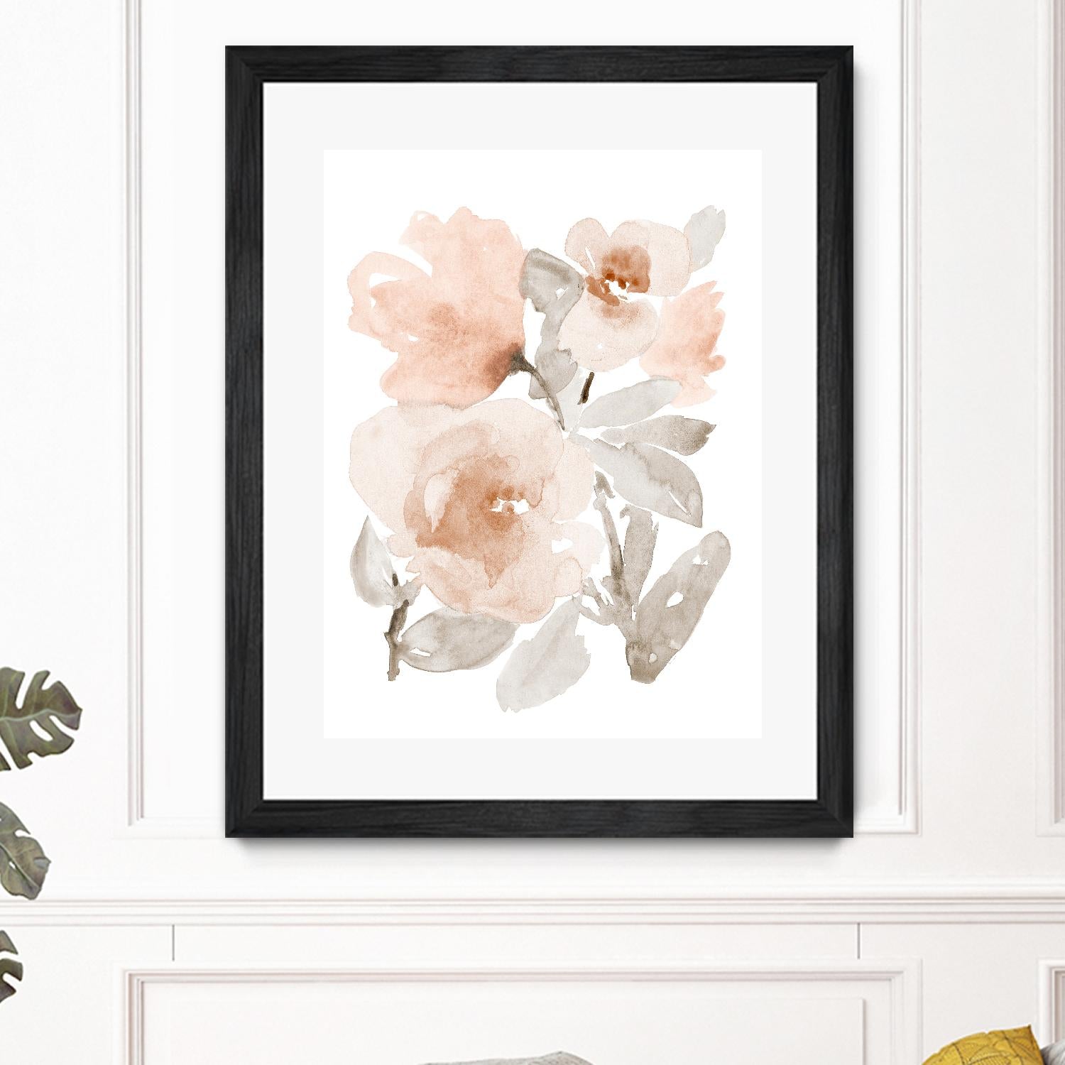 Peach Tranquil Florals I by Lanie Loreth on GIANT ART - peach floral