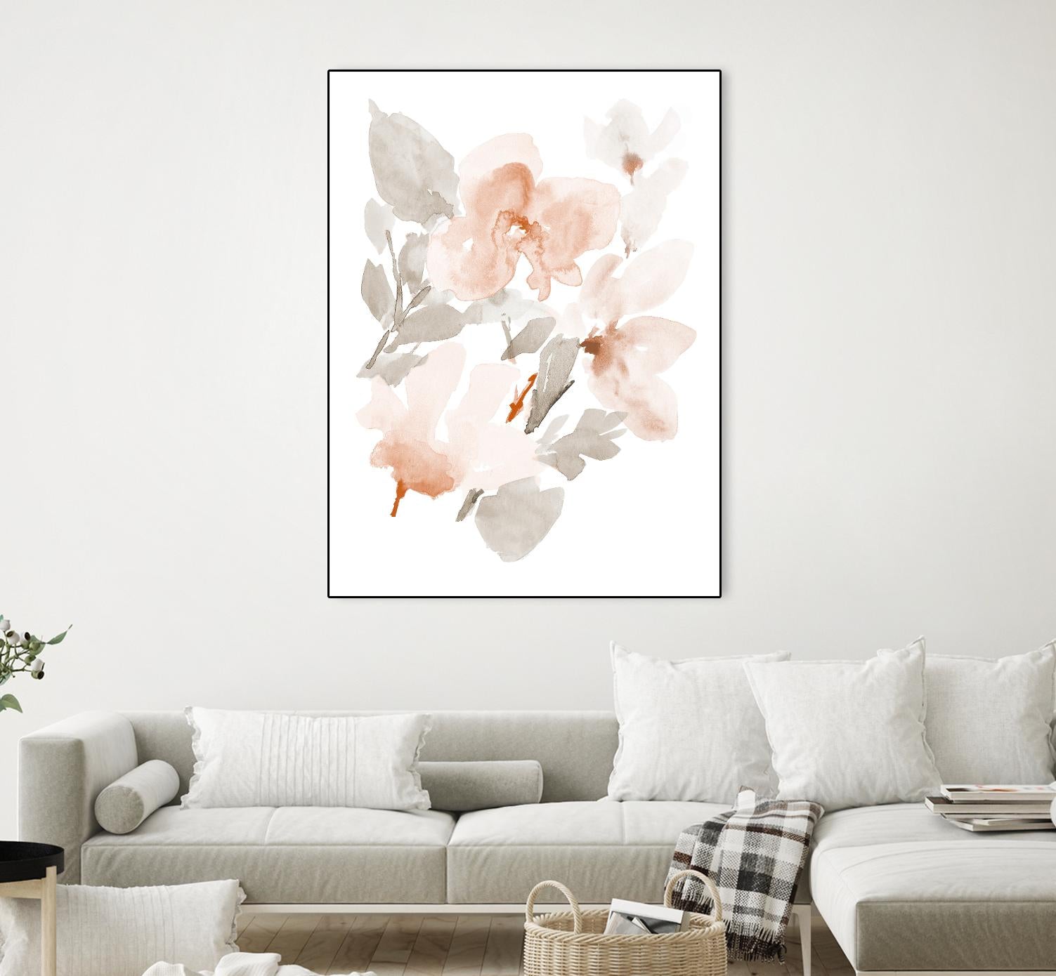 Peach Tranquil Florals II by Lanie Loreth on GIANT ART - peach floral