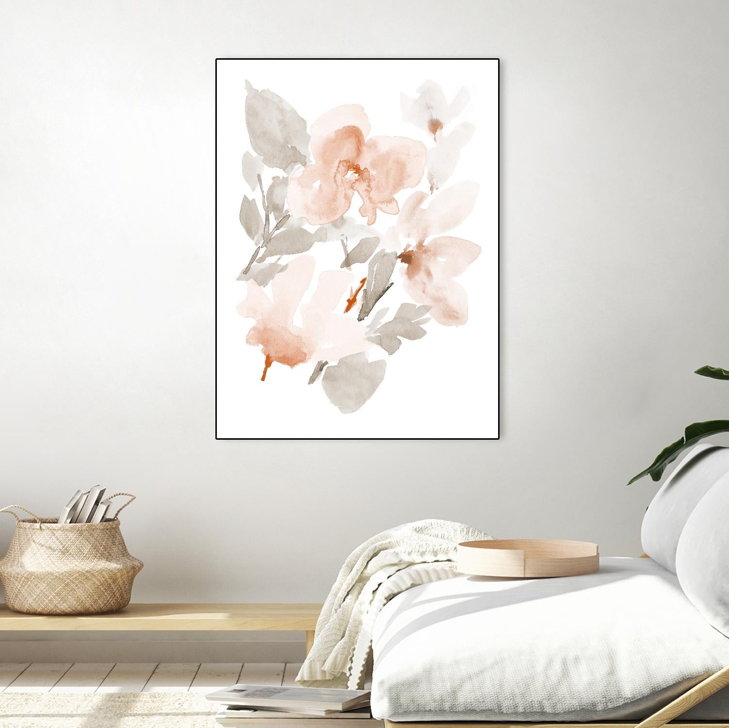 Peach Tranquil Florals II by Lanie Loreth on GIANT ART - peach floral