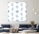 Blue Seagrass Pattern by Lanie Loreth on GIANT ART - coastal pattern