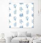 Blue Seagrass Pattern by Lanie Loreth on GIANT ART - coastal pattern