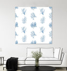 Blue Seagrass Pattern by Lanie Loreth on GIANT ART - coastal pattern