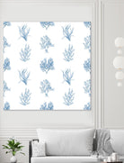 Blue Seagrass Pattern by Lanie Loreth on GIANT ART - coastal pattern