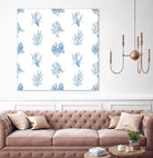 Blue Seagrass Pattern by Lanie Loreth on GIANT ART - coastal pattern