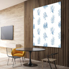 Blue Seagrass Pattern by Lanie Loreth on GIANT ART - coastal pattern