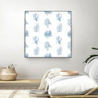 Blue Seagrass Pattern by Lanie Loreth on GIANT ART - coastal pattern