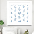 Blue Seagrass Pattern by Lanie Loreth on GIANT ART - coastal pattern