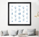 Blue Seagrass Pattern by Lanie Loreth on GIANT ART - coastal pattern