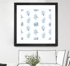 Blue Seagrass Pattern by Lanie Loreth on GIANT ART - coastal pattern