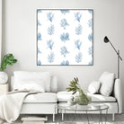 Blue Seagrass Pattern by Lanie Loreth on GIANT ART - coastal pattern