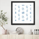 Blue Seagrass Pattern by Lanie Loreth on GIANT ART - coastal pattern