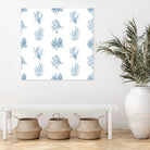 Blue Seagrass Pattern by Lanie Loreth on GIANT ART - coastal pattern