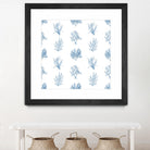Blue Seagrass Pattern by Lanie Loreth on GIANT ART - coastal pattern