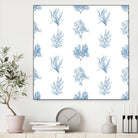 Blue Seagrass Pattern by Lanie Loreth on GIANT ART - coastal pattern