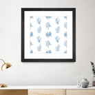 Blue Seagrass Pattern by Lanie Loreth on GIANT ART - coastal pattern