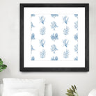 Blue Seagrass Pattern by Lanie Loreth on GIANT ART - coastal pattern