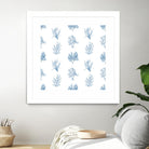 Blue Seagrass Pattern by Lanie Loreth on GIANT ART - coastal pattern
