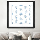 Blue Seagrass Pattern by Lanie Loreth on GIANT ART - coastal pattern