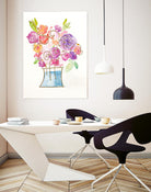 Pink and Purple Blooms II by Nola James on GIANT ART - pink floral