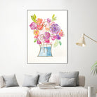 Pink and Purple Blooms II by Nola James on GIANT ART - pink floral