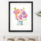 Pink and Purple Blooms II by Nola James on GIANT ART - pink floral