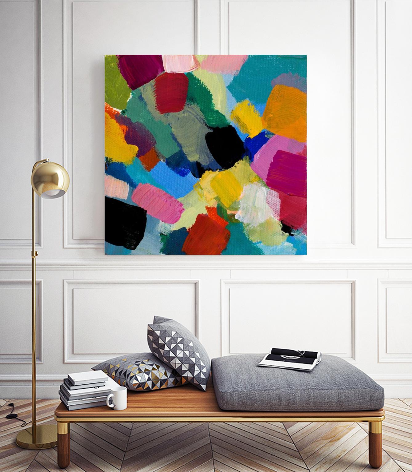 Spring Confetti II by Lanie Loreth on GIANT ART - pink abstract