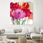 Red and Pink Flower Garden by Lanie Loreth on GIANT ART - red floral