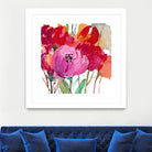 Red and Pink Flower Garden by Lanie Loreth on GIANT ART - red floral
