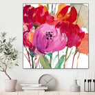 Red and Pink Flower Garden by Lanie Loreth on GIANT ART - red floral