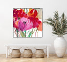 Red and Pink Flower Garden by Lanie Loreth on GIANT ART - red floral