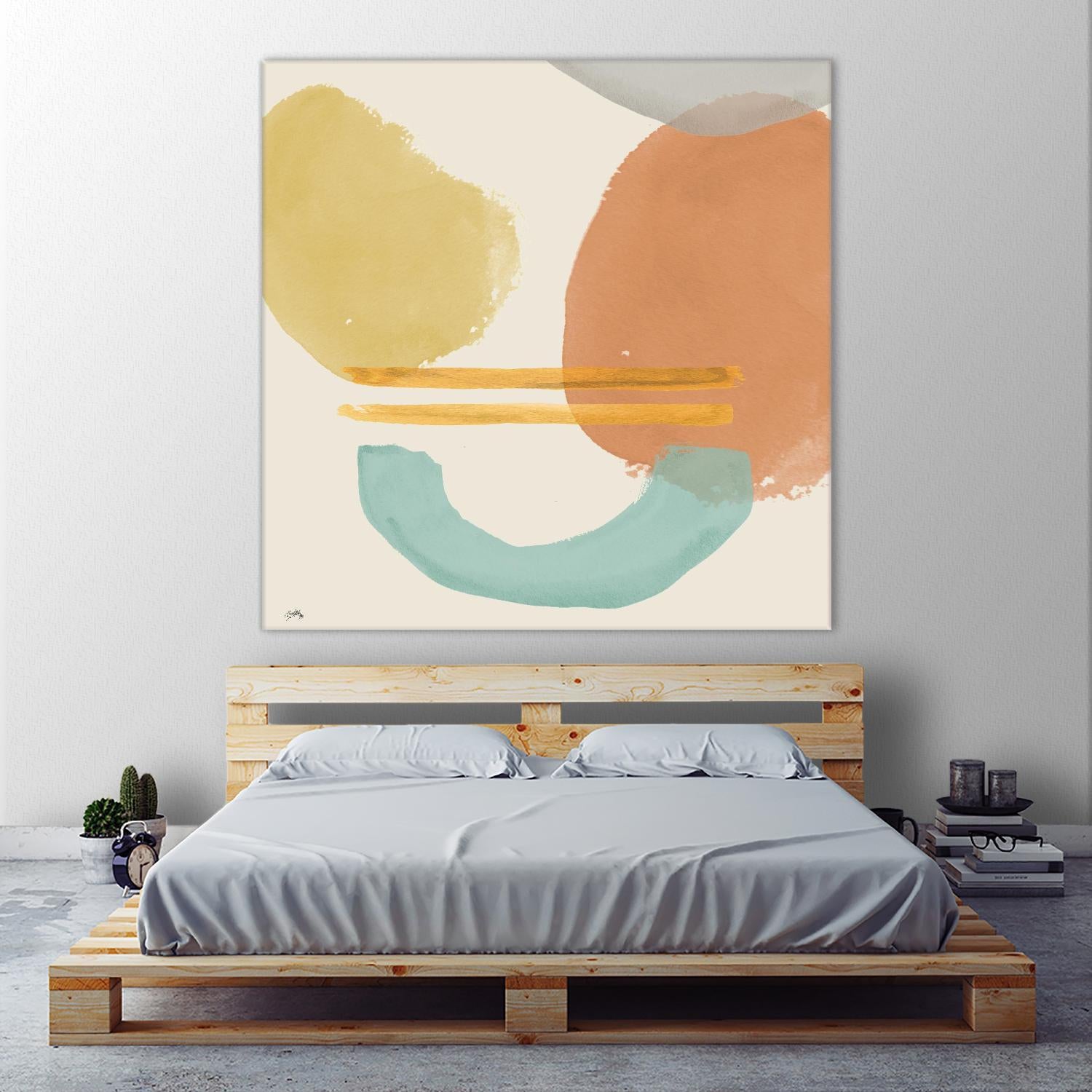 Shapes In Pastels by Elizabeth Medley on GIANT ART - abstract