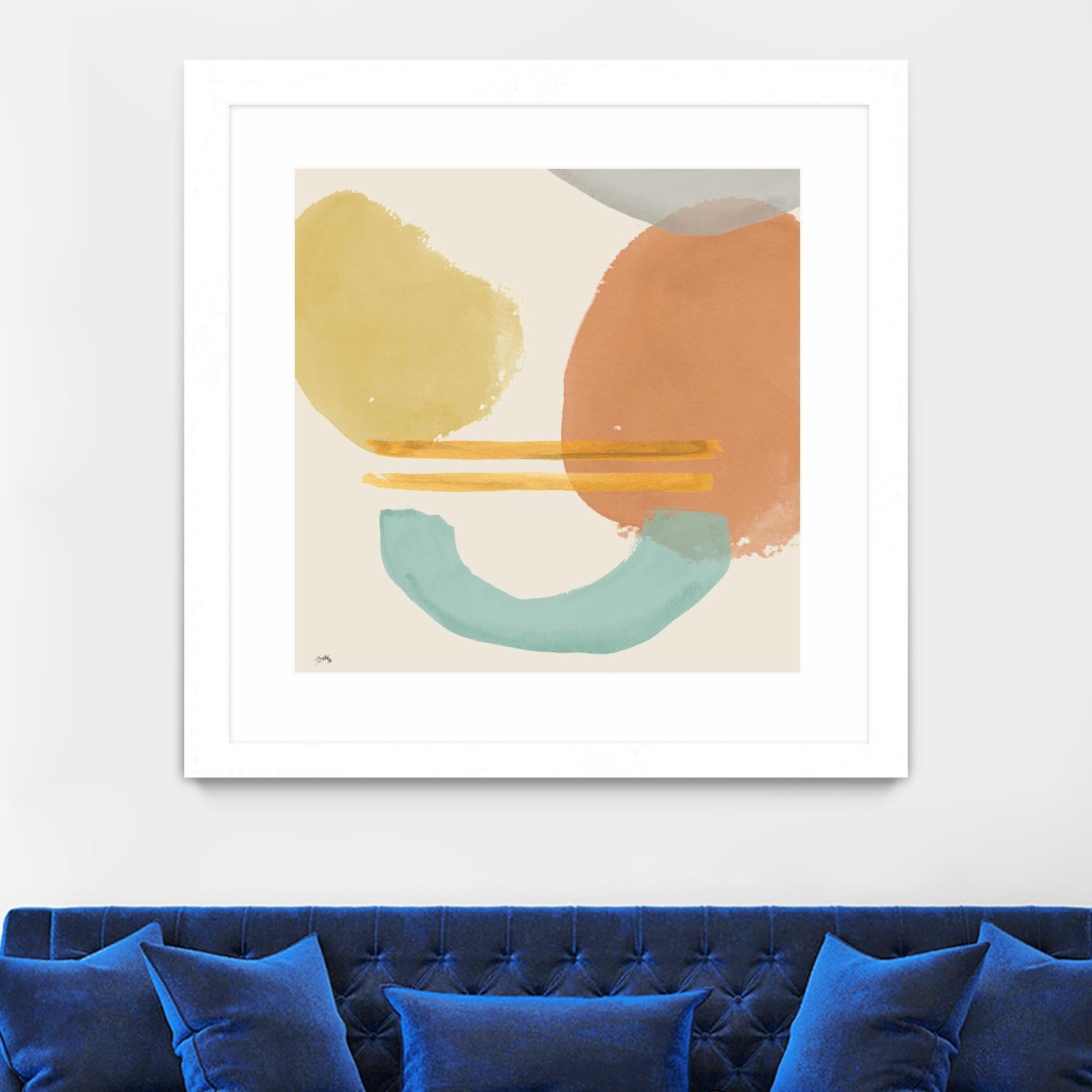 Shapes In Pastels by Elizabeth Medley on GIANT ART - abstract
