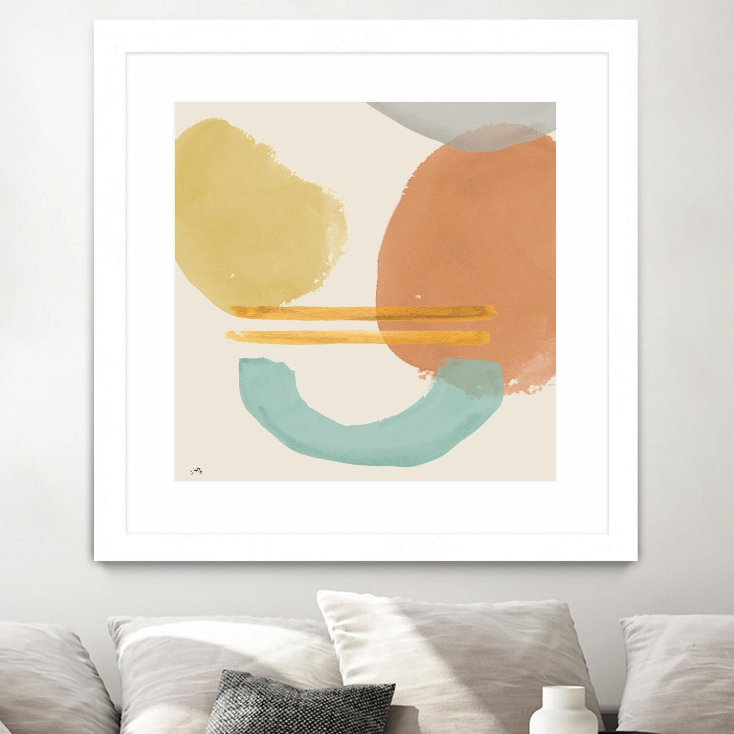 Shapes In Pastels by Elizabeth Medley on GIANT ART - abstract