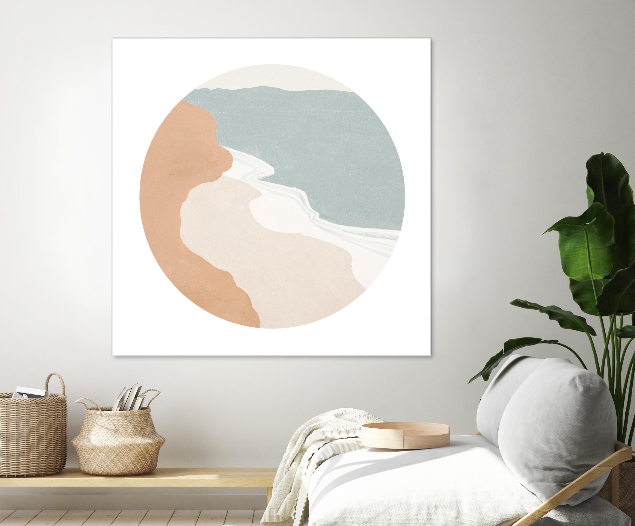 Mid Century Landscape Circle I by Patricia Pinto on GIANT ART - coastal abstract