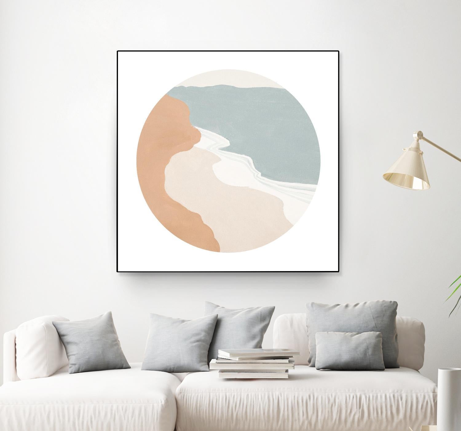 Mid Century Landscape Circle I by Patricia Pinto on GIANT ART - coastal abstract