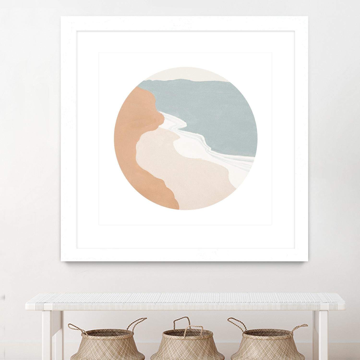 Mid Century Landscape Circle I by Patricia Pinto on GIANT ART - coastal abstract