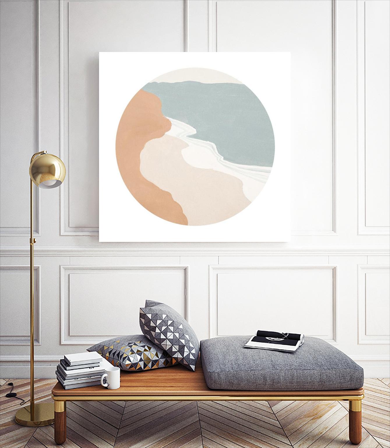 Mid Century Landscape Circle I by Patricia Pinto on GIANT ART - coastal abstract