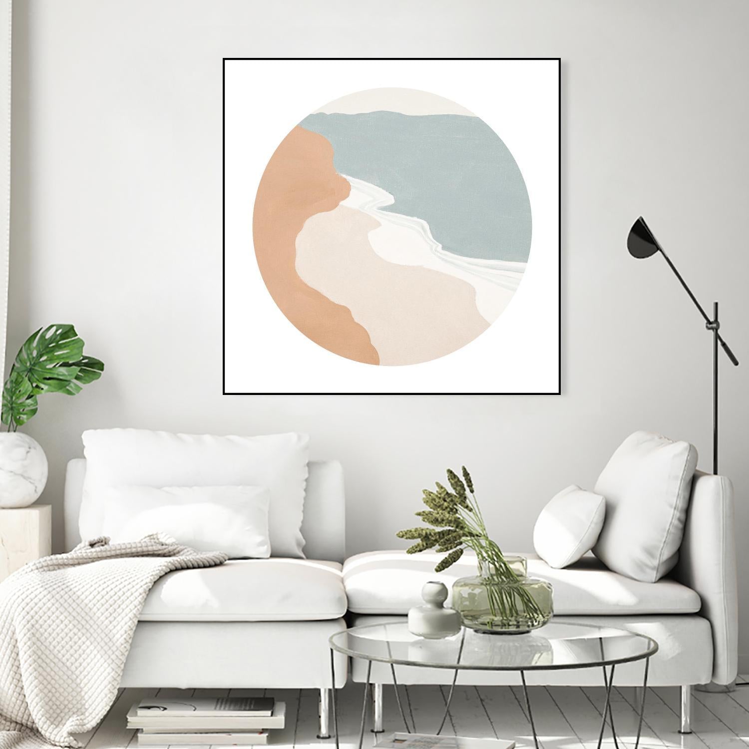 Mid Century Landscape Circle I by Patricia Pinto on GIANT ART - coastal abstract