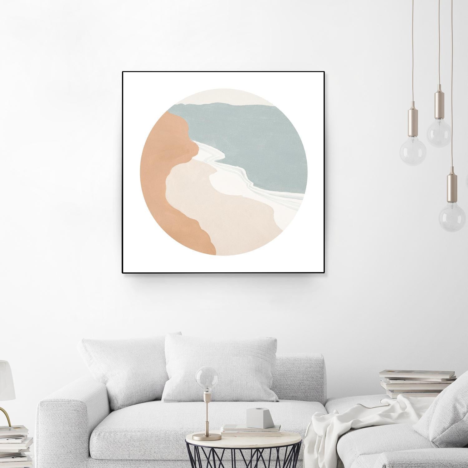 Mid Century Landscape Circle I by Patricia Pinto on GIANT ART - coastal abstract
