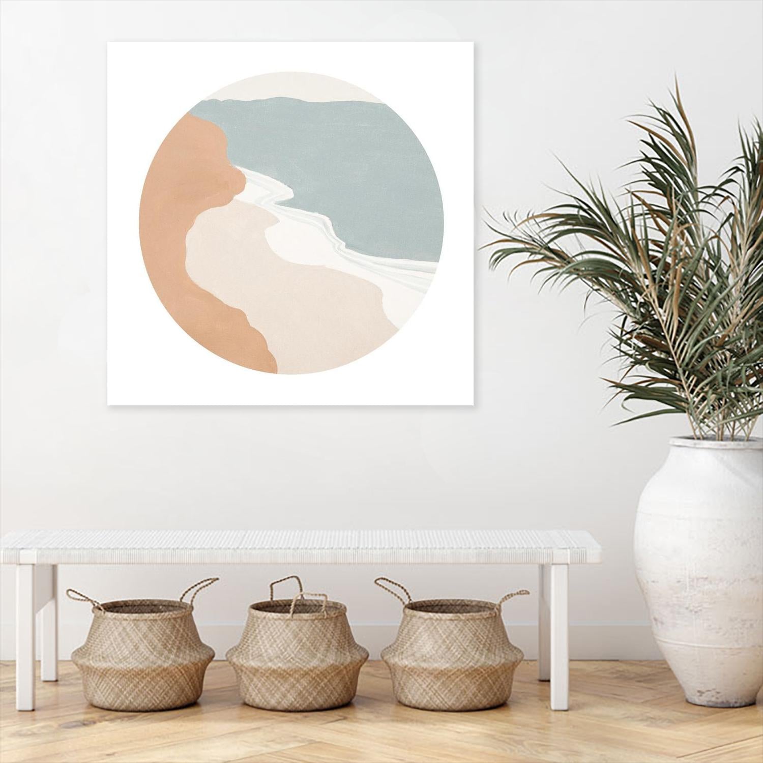 Mid Century Landscape Circle I by Patricia Pinto on GIANT ART - coastal abstract