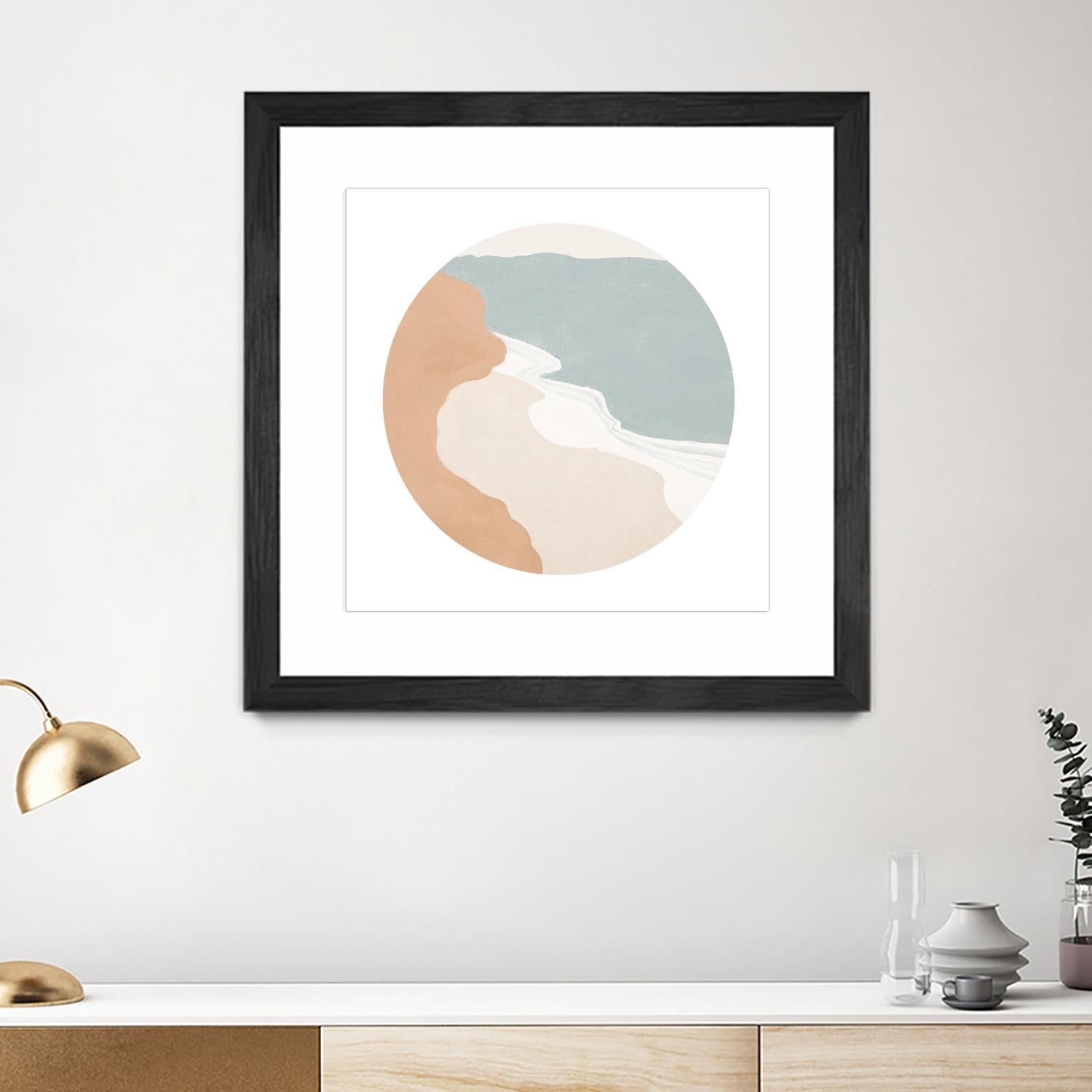 Mid Century Landscape Circle I by Patricia Pinto on GIANT ART - coastal abstract