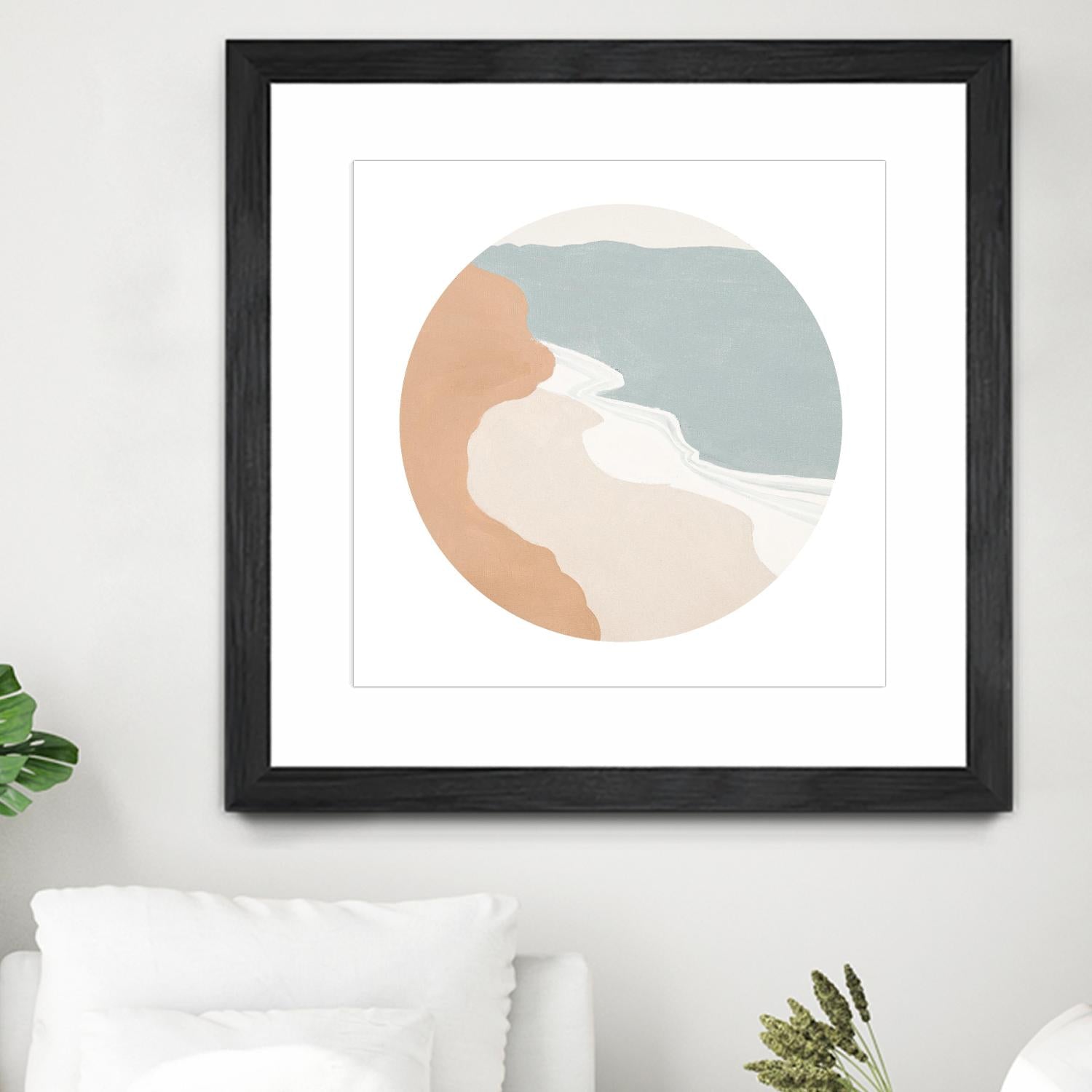 Mid Century Landscape Circle I by Patricia Pinto on GIANT ART - coastal abstract