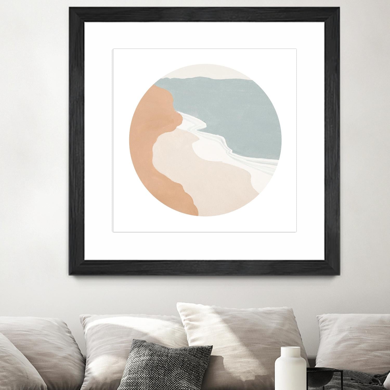 Mid Century Landscape Circle I by Patricia Pinto on GIANT ART - coastal abstract