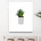Modern Cactus Stripe Pot by Jen Bucheli on GIANT ART - floral