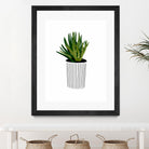 Modern Cactus Stripe Pot by Jen Bucheli on GIANT ART - floral