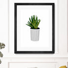 Modern Cactus Stripe Pot by Jen Bucheli on GIANT ART - floral
