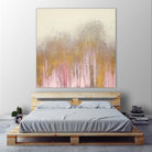 Pink Woods with Gold by Roberto Gonzalez on GIANT ART - pink,gold abstract