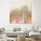 Pink Woods with Gold by Roberto Gonzalez on GIANT ART - pink,gold abstract