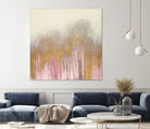 Pink Woods with Gold by Roberto Gonzalez on GIANT ART - pink,gold abstract