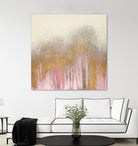 Pink Woods with Gold by Roberto Gonzalez on GIANT ART - pink,gold abstract